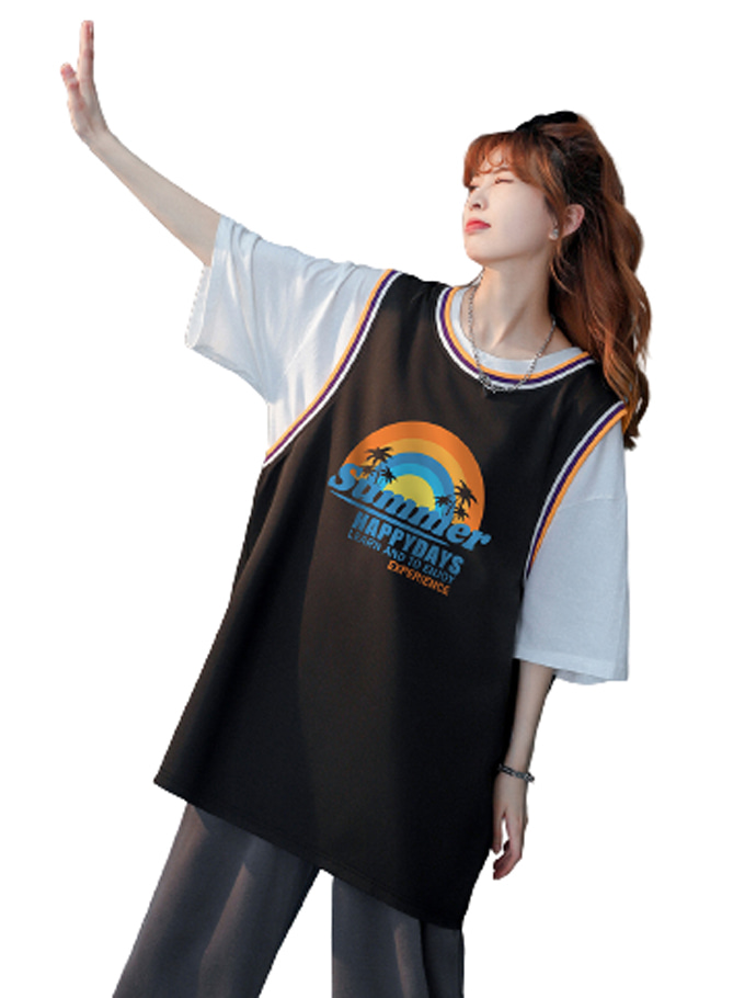 Summer Day Oversize Non Sleeves T